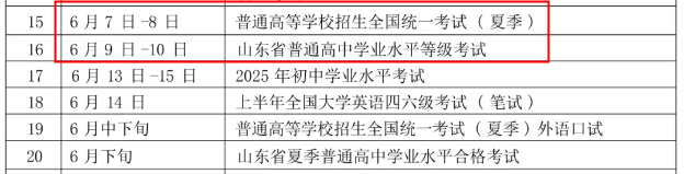 山东淄博高考时间2025年具体时间是什么时候  第1张